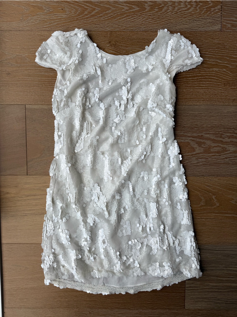 Dress the Population White Sequin Mini Dress